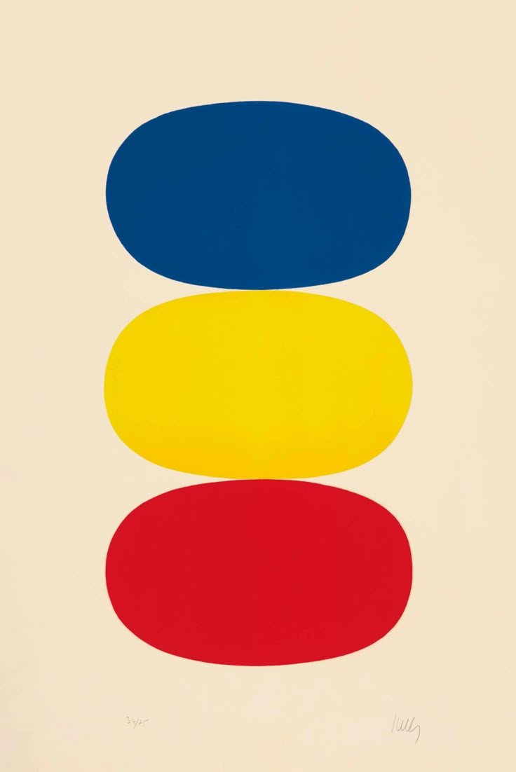 Ellsworth Kelly, Blue and Yellow and Red-Orange, lithographie
